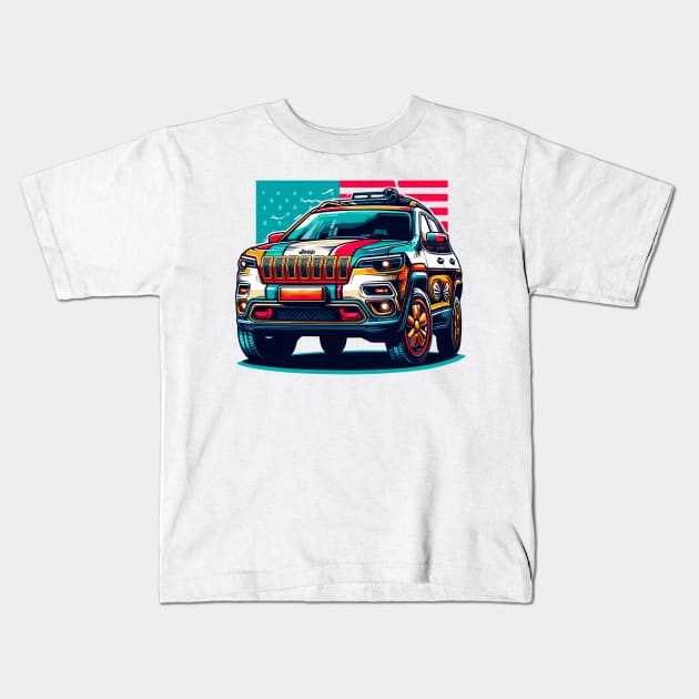 Jeep Cherokee Kids T-Shirt by Vehicles-Art